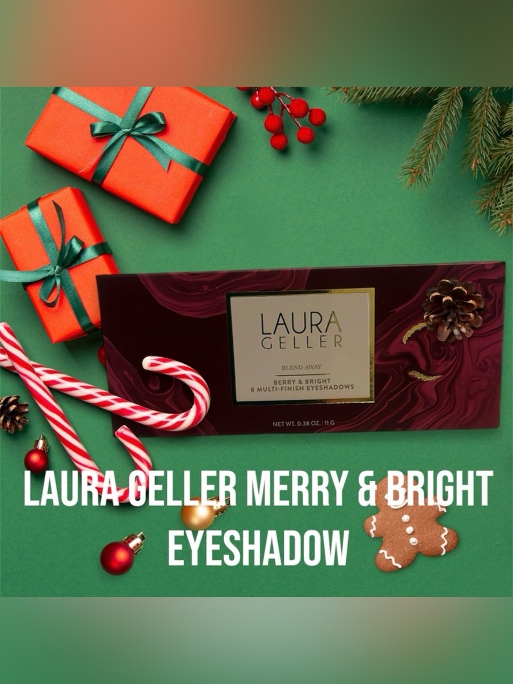 Laura Geller Blend Away Berry & Bright 8 Multi Finish Eyeshadows NWT